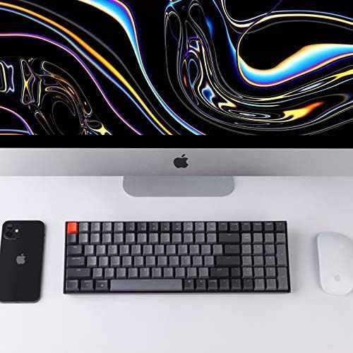  Keychron K4 96% Layout 100 Keys Wireless Bluetooth 5.1/Wired USB Mechanical Gaming Keyboard with Gateron G Pro Blue Switch White LED Backlight N-Key Rollover for Mac Windows PC-Ver