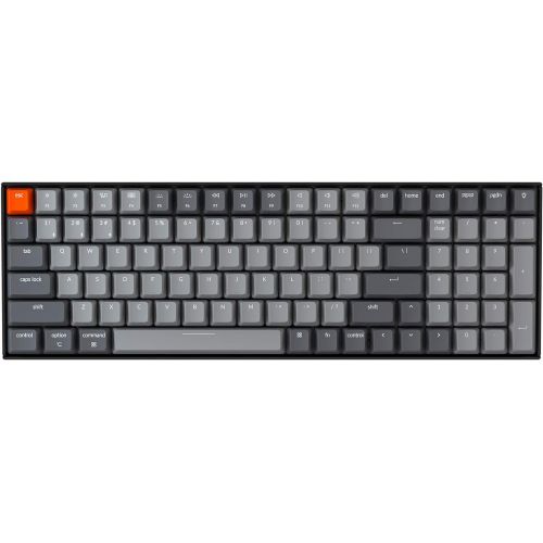  Keychron K4 96% Layout 100 Keys Wireless Bluetooth 5.1/Wired USB Mechanical Gaming Keyboard with Gateron G Pro Blue Switch White LED Backlight N-Key Rollover for Mac Windows PC-Ver