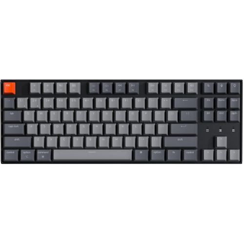  Keychron K8 Tenkeyless Wireless Mechanical Keyboard for Mac, White Backlight, Bluetooth, Multitasking, Type-C Wired Gaming Keyboard for Windows with Gateron G Pro Red Switch