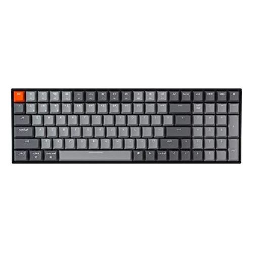  Keychron K4 96% Layout 100 Keys Wireless Bluetooth 5.1/Wired USB Mechanical Gaming Keyboard with Gateron G Pro Blue Switch White LED Backlight N-Key Rollover for Mac Windows PC-Ver