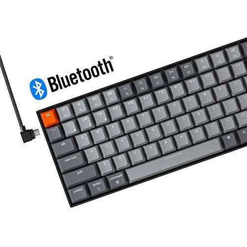 Keychron K4 96% Layout 100 Keys Wireless Bluetooth 5.1/Wired USB Mechanical Gaming Keyboard with Gateron G Pro Blue Switch White LED Backlight N-Key Rollover for Mac Windows PC-Ver