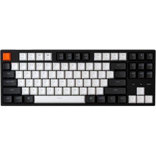  Keychron C1 Mac Layout Wired Mechanical Keyboard, Gateron G Pro Brown Switch, Tenkeyless 87 Keys ABS keycaps Computer Keyboard for Windows PC Laptop, White Backlight, USB-C Type-C