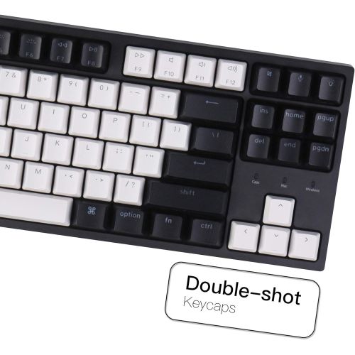  Keychron C1 Hot-swappable Wired Mechanical Keyboard with Gateron G Pro Brown Switch/Double-Shot ABS Keycaps/White Backlight/USB Type-C Cable, Tenkeyless 87 Keys Computer Keyboard f