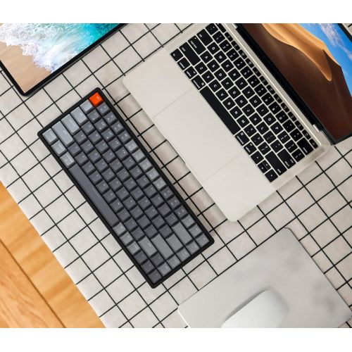  [아마존베스트]Keychron K2 Wireless Bluetooth/USB Wired Gaming Mechanical Keyboard, Compact 84 Keys RGB LED Backlit N-Key Rollover Aluminum Frame for Mac Windows, Gateron Brown Switch, Version 2