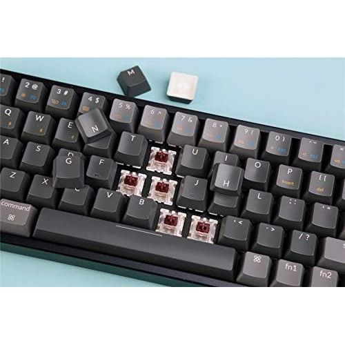  [아마존베스트]Keychron K6 68-Key Wireless Bluetooth/USB Wired Gaming Mechanical Keyboard, Compact 65% Layout RGB LED Backlit N-Key Rollover Aluminum Frame for Mac Windows, Gateron Brown Switch