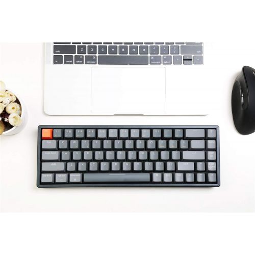  [아마존베스트]Keychron K6 68-Key Wireless Bluetooth/USB Wired Gaming Mechanical Keyboard, Compact 65% Layout RGB LED Backlit N-Key Rollover Aluminum Frame for Mac Windows, Gateron Brown Switch