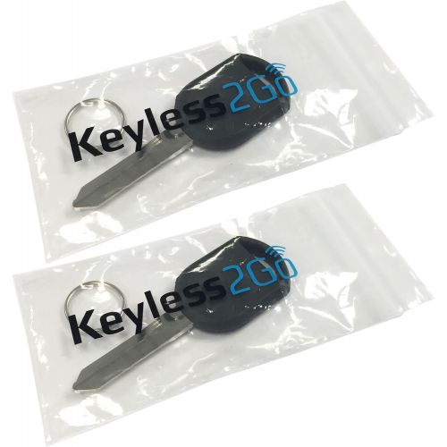  [아마존베스트]Keyless2Go New Uncut Replacement 80 Bit Transponder Ignition Car Key H92 H84 H85 (2 Pack)