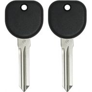 [아마존베스트]Keyless2Go New Uncut Replacement Transponder Ignition Car Key Circle Plus B111 (2 Pack)