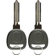 [아마존베스트]KeylessOption Replacement Uncut Transponder Chip Key Blank Ignition Circle Plus (Pack of 2)