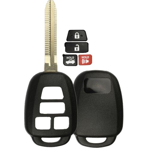  [아마존베스트]KeylessOption Keyless Entry Remote Uncut Car Blank Key Blade Case Fob Shell for Toyota Camry Scion HYQ12BDM