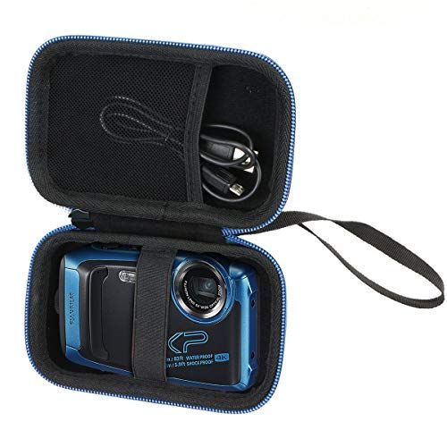  Khanka Carrying Case Replacement for Fujifilm FinePix XP140/XP130/XP120/XP90 Waterproof Digital Camera (Blue)