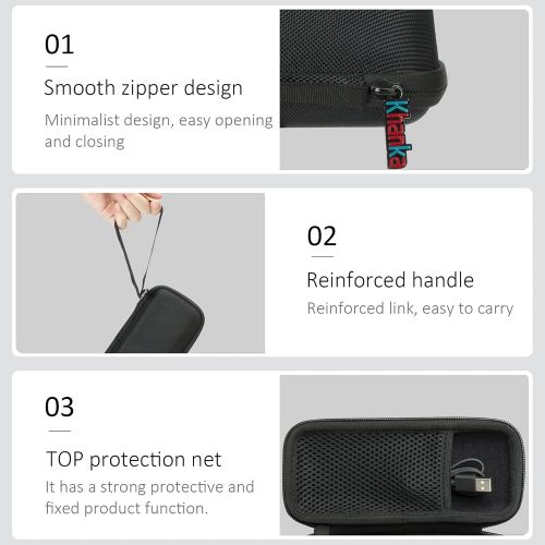  Khanka Hard Travel Case Replacement for Sonos Roam Portable Smart Bluetooth Speaker (Inside Black)