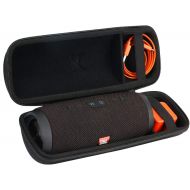 Khanka Carrying Case for JBL Charge 3 Waterproof Portable Wireless Bluetooth Speaker. Extra Room for Charger and USB Cable