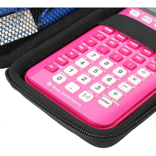  Khanka Hard Travel Case Replacement for Texas Instruments TI-84 Plus CE Graphing Calculator Mesh Pocket for Other Accessories