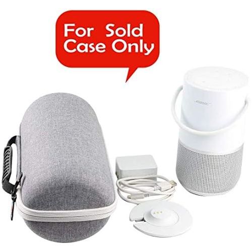  [아마존베스트]Khanka Hard protective case for Bose portable home speaker, case fits speakers and charging cradle. (silver)