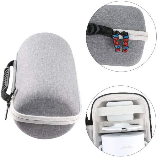  [아마존베스트]Khanka Hard protective case for Bose portable home speaker, case fits speakers and charging cradle. (silver)