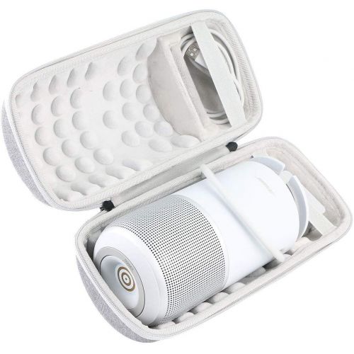  [아마존베스트]Khanka Hard protective case for Bose portable home speaker, case fits speakers and charging cradle. (silver)