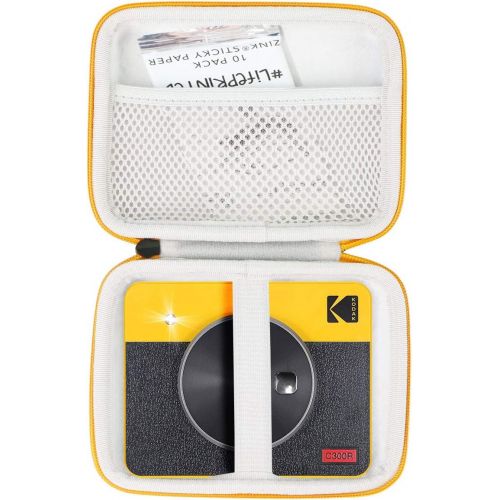  Khanka Hard Travel Case Replacement for Compatible with Kodak Mini Shot 3 Retro Camera Portable Instant Camera Photo Printer (Yellow Zipper)