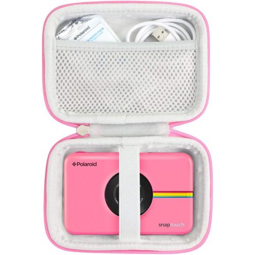  khanka Hard Travel Case Replacement for Kodak Step Touch & Polaroid Snap Touch Instant Print Digital Camera (Pink Zipper)