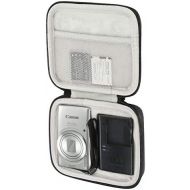 Khanka Hard Travel Case Replacement for Canon PowerShot ELPH 180/190 / 360 Digital Camera (Black)