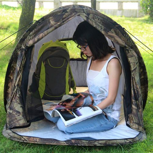  Khkadiwb khkadiwb Camping Tent, Outdoor Single Person Camouflage Automatic Pop-up Light Rainproof Camping Tent