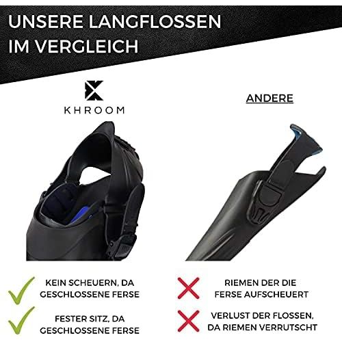  Khroom - Amphibien Flossen fuer Erwachsene & Kinder | Bekannt aus YouTube | Snorkel Flippers Perfect for Land & See