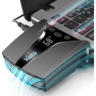 [아마존베스트]Kiato Laptop Cooler Laptop Fan with Auto-Temp Detection, Laptop Cooling Fan Laptop Cooling with Celsius/Fahrenheit Temperature Display for Gaming Laptop, Nintendo Switch Black