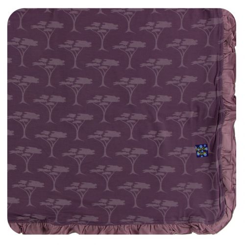  KicKee Pants Little Girls Print Ruffle Toddler Blanket - Vintage Stars, One Size