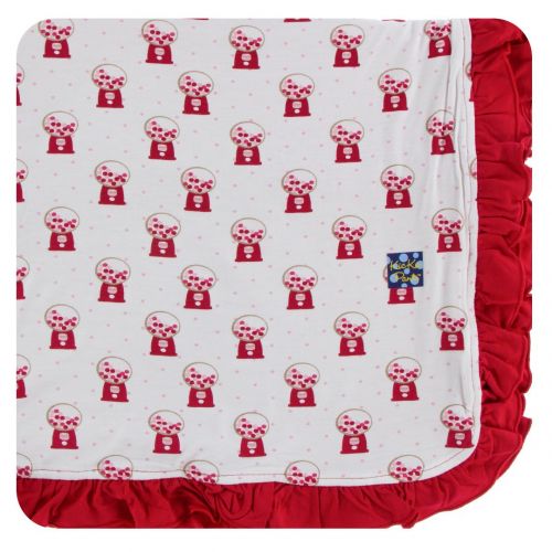  KicKee Pants Little Girls Print Ruffle Toddler Blanket - Vintage Stars, One Size