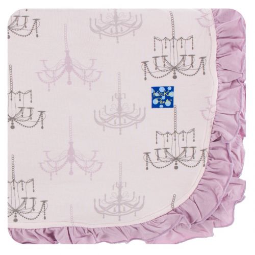  KicKee Pants Little Girls Print Ruffle Toddler Blanket - Vintage Stars, One Size