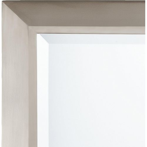  Kichler Lighting Nickel 41011NI Rectangular Wall Mirror Brushed, 24 W x 30 H