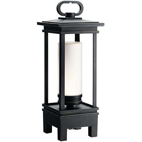  KICHLER Kichler 49473RZLED South Hope Portable LED Lantern with Built-in Bluetooth Speaker, 1-Light, Rubbed Bronze