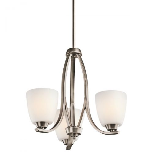  KICHLER Kichler 42556BPT Granby Chandelier 3-Light, Brushed Pewter