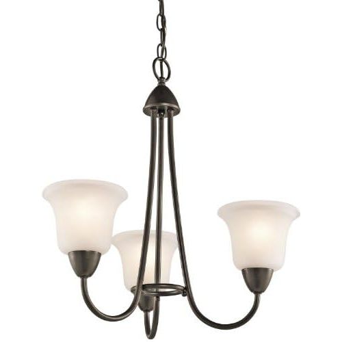  KICHLER Kichler 42883OZ Nicholson Chandelier 3-Light, Olde Bronze