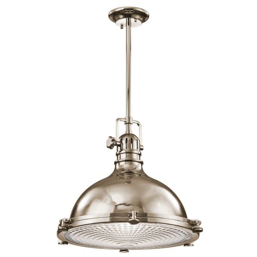  KICHLER Kichler 2682PN Pendant 1-Light, Polished Nickel