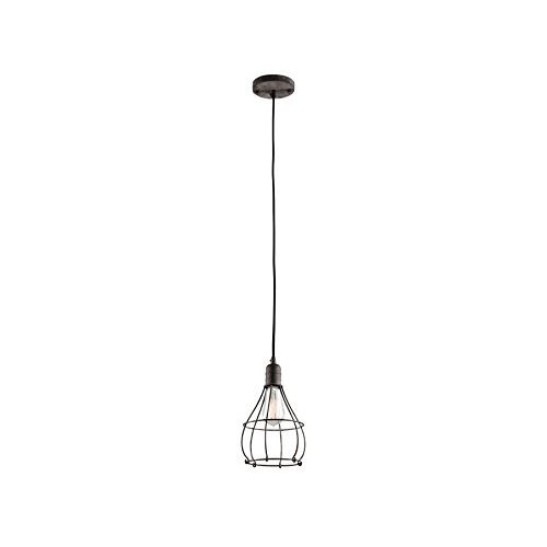  KICHLER Kichler 43602WZC Industrial Cage Mini Pendant 1-Light, Weathered Zinc