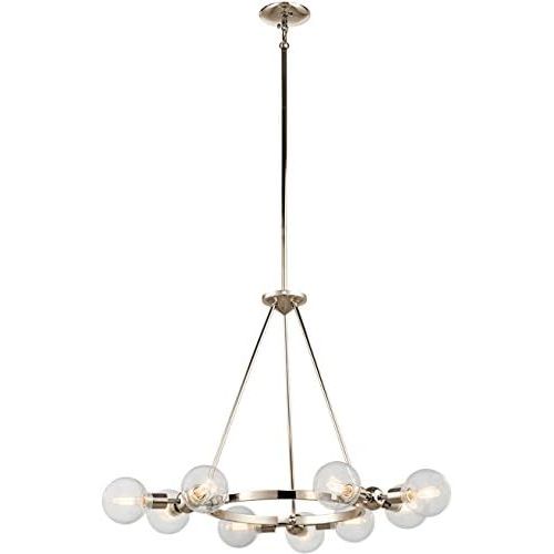  KICHLER Kichler 42474PN Garim Chandelier 9-Light, Polished Nickel