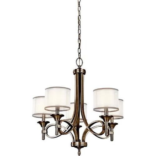  KICHLER Kichler 42381AP Lacey Chandelier 5-Light, Antique Pewter