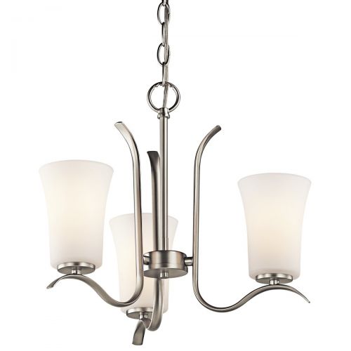  KICHLER Kichler 43073NI Armida Mini Chandelier 3-Light, Brushed Nickel