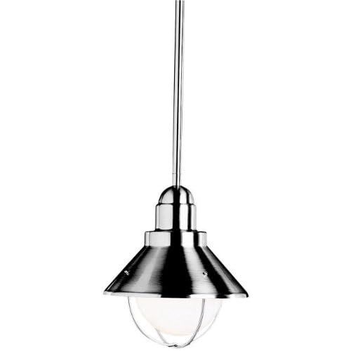  KICHLER Kichler 2621NI Seaside Outdoor Pendant 1-Light, Brushed Nickel