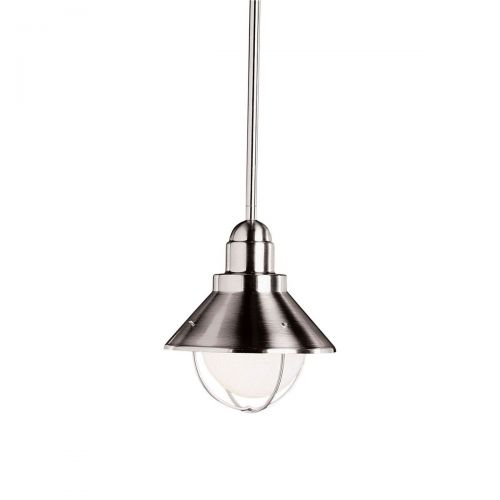  KICHLER Kichler 2621NI Seaside Outdoor Pendant 1-Light, Brushed Nickel