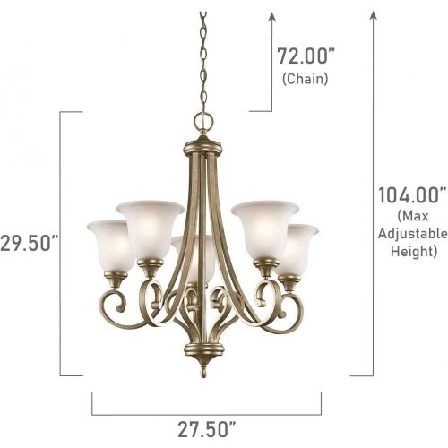  KICHLER Kichler 43156OZ Chandelier Lighting, Bronze 5-Light (28 W x 30 H) 500 Watts