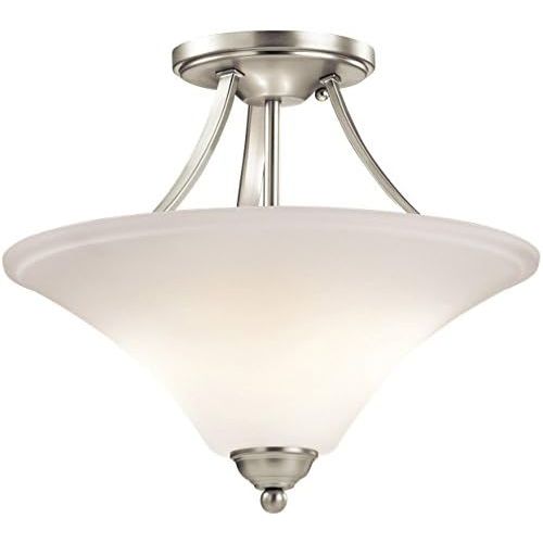  KICHLER Kichler 43512NI Keiran Semi-Flush 2-Light, Brushed Nickel