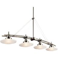 KICHLER Kichler 2043NI Structures Linear Chandelier 4-Light Halogen, Brushed Nickel