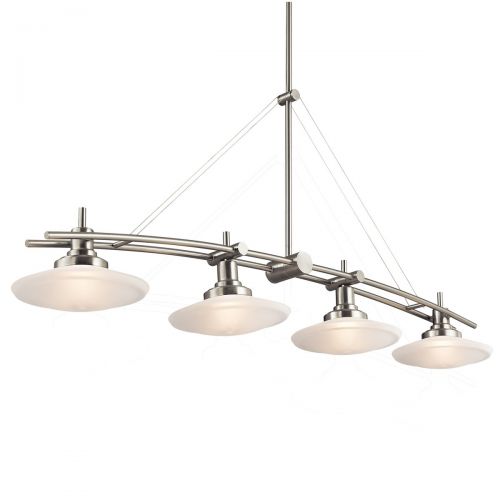  KICHLER Kichler 2043NI Structures Linear Chandelier 4-Light Halogen, Brushed Nickel