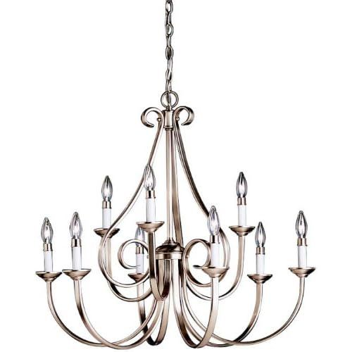  KICHLER Kichler 2021NI Dover Chandelier 5-Light, Brushed Nickel