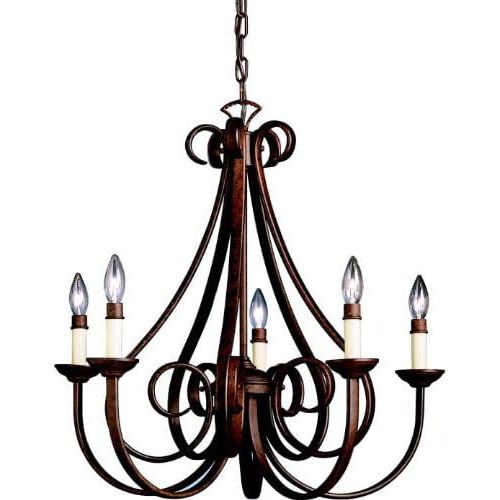  KICHLER Kichler 2021NI Dover Chandelier 5-Light, Brushed Nickel