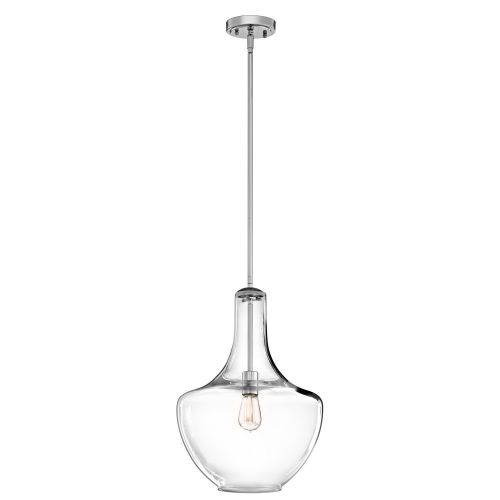  KICHLER Kichler 42046CH Everly Pendant 1-Light, Chrome