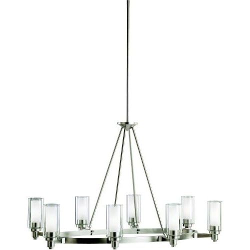  KICHLER Kichler 2345NI Circolo Oval Chandelier 8-Light, Brushed Nickel