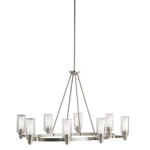  KICHLER Kichler 2345NI Circolo Oval Chandelier 8-Light, Brushed Nickel